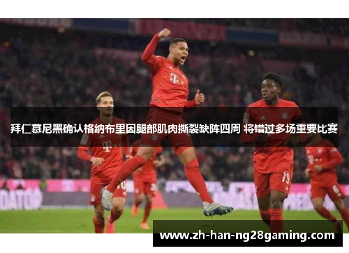 拜仁慕尼黑确认格纳布里因腿部肌肉撕裂缺阵四周 将错过多场重要比赛